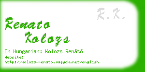 renato kolozs business card