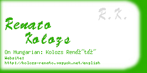 renato kolozs business card